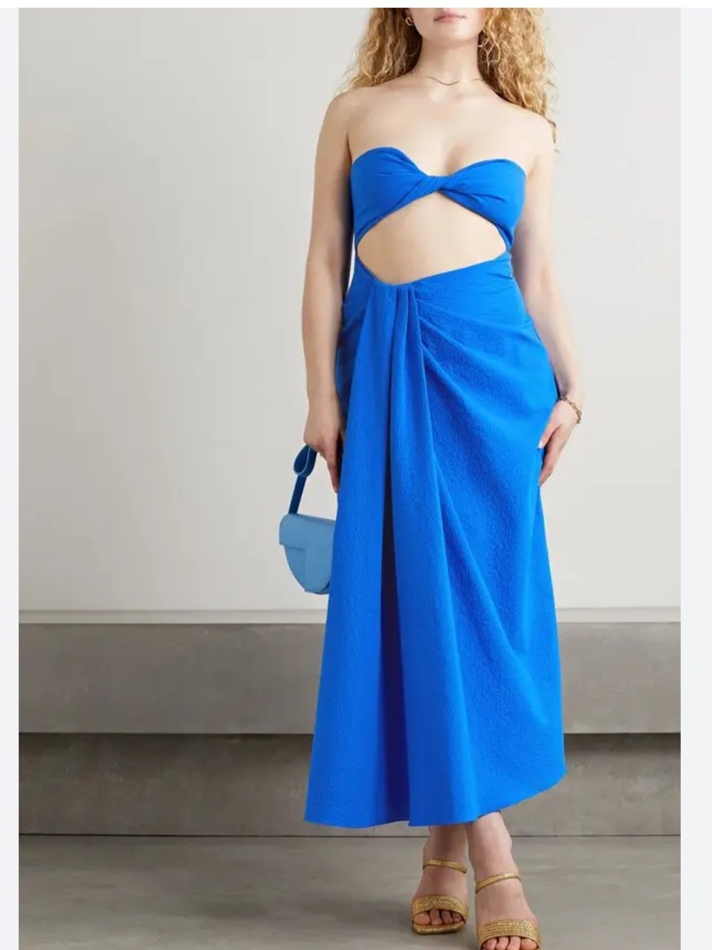 Mara Hoffman Samara strapless cut out midi dress